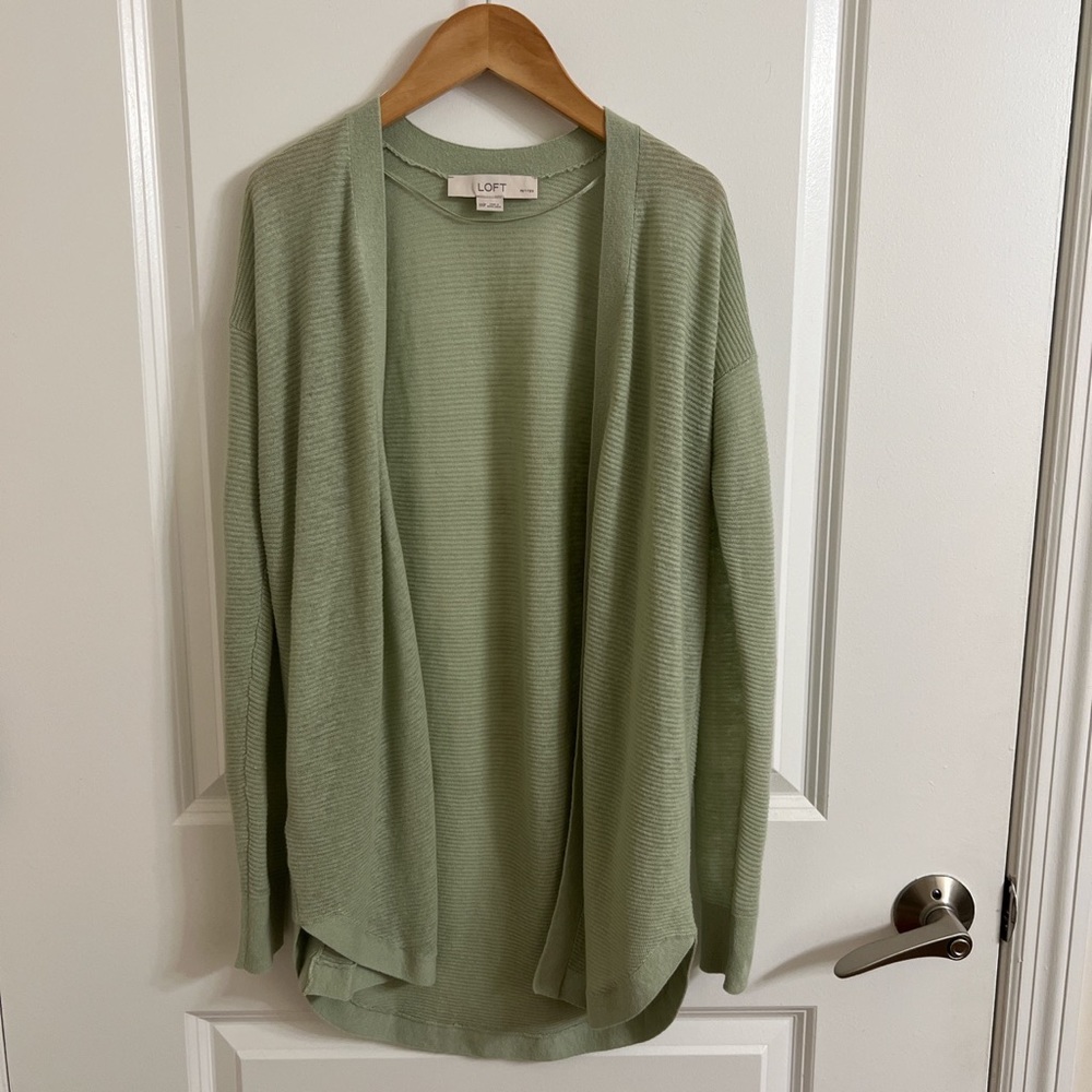 LOFT Petite XXS Linen Blend Cardigan
